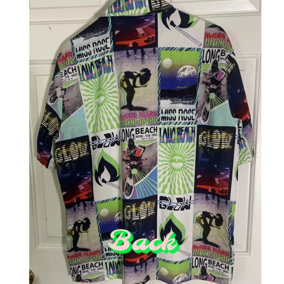 ZARA Men’s Miss Rose Long Beach Relaxed Linen Shirt Sz L - Picture 2 of 6